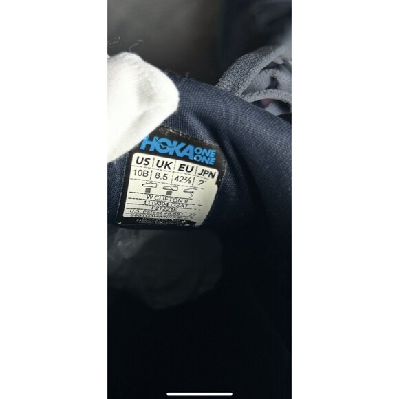 Hoka One One Clifton 8 Running Shoes Womens Navy Outer Space Atlantis Size 10 B - Picture 10 of 10